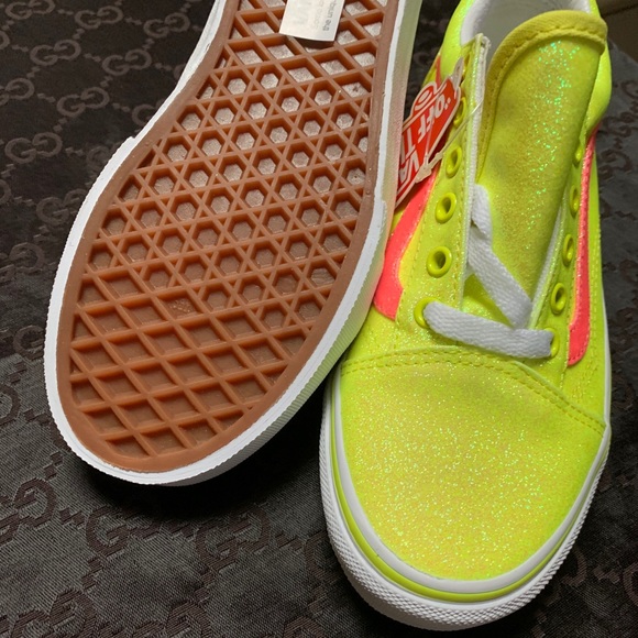 Vans Old Skool (Neon Glitter) Yellowtrwhite - Picture 3 of 4